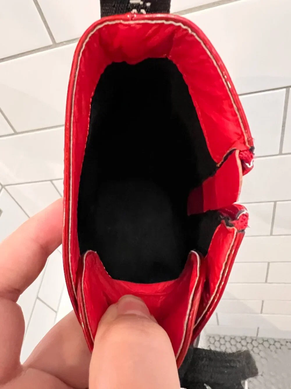 Kids Red Shiny Patent Lace-Up Ankle Boots Pandaninjia Side Zip Shoes Size 2
